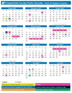 Chesterfield County Public Schools Calendar 2023-2024