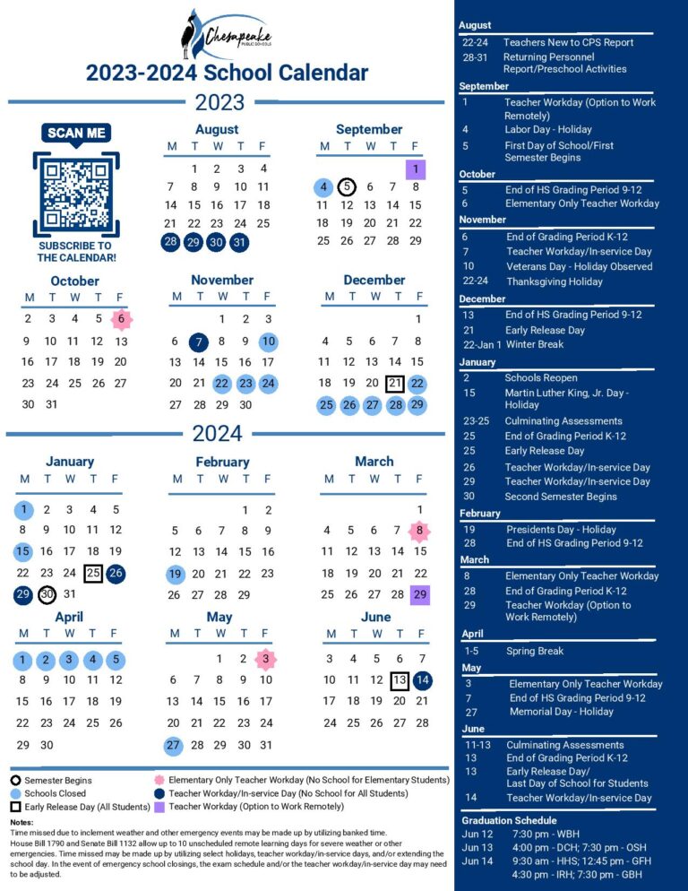 Chesapeake Public Schools Calendar 2023 2024 Holidays Chesapeake Public Schools Calendar 2023 2024 Holidays