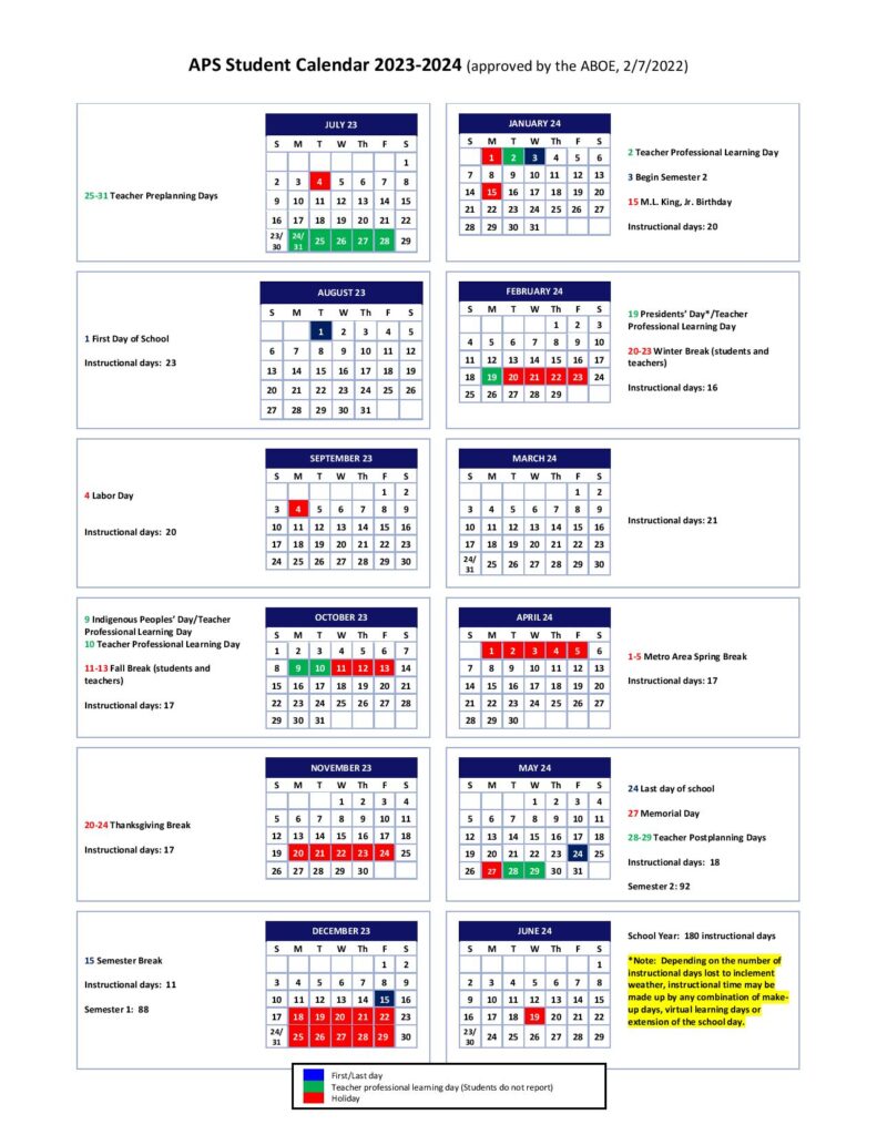 Aps Calendar 20242024 Sonia Eleonora