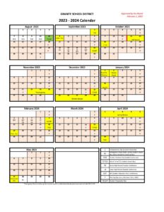 Granite School District Calendar Holidays 2023-2024