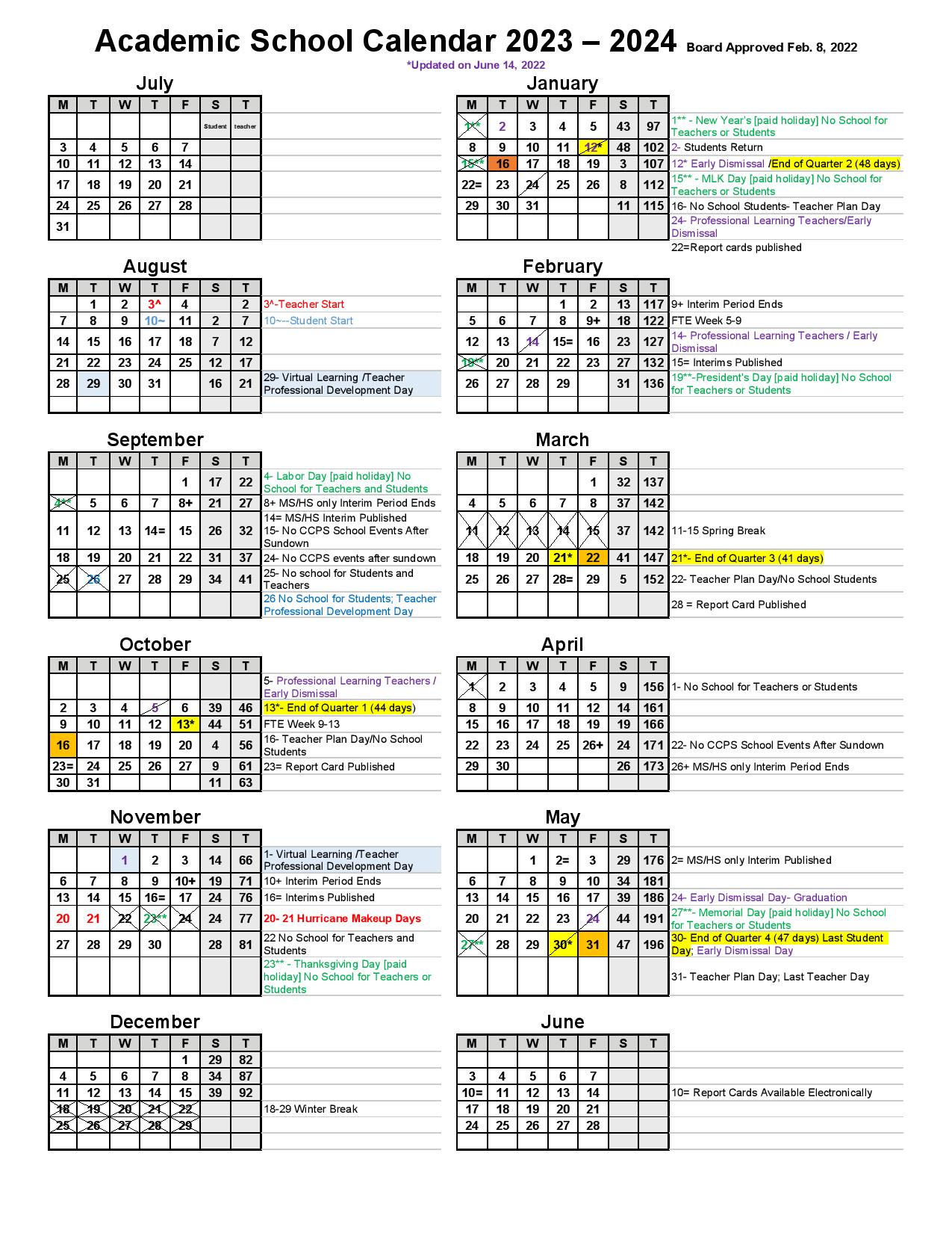 Collier County Public Schools Calendar Holidays 2023 2024