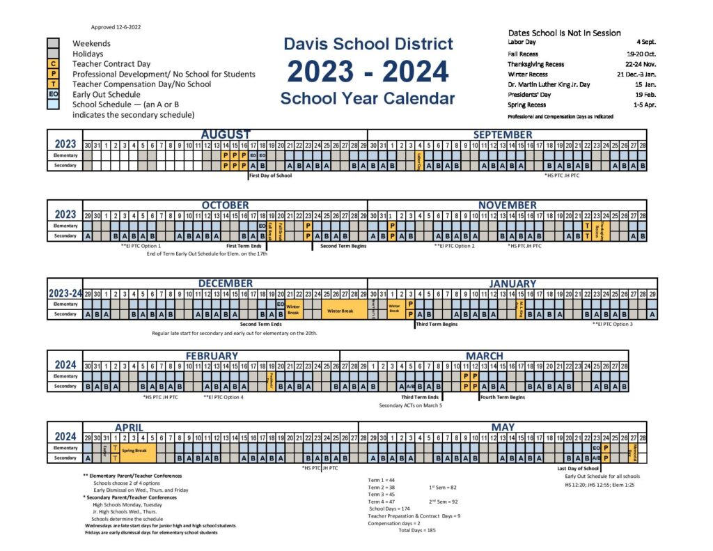 Davis School District Calendar Holidays 2024 2025