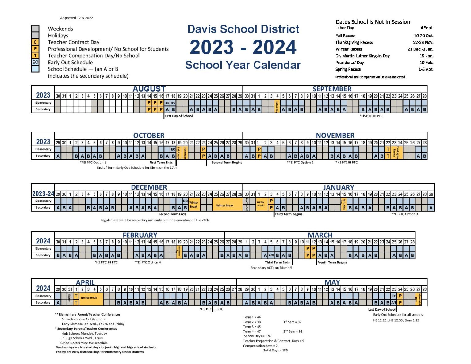 Davis School District Calendar Holidays 20232024