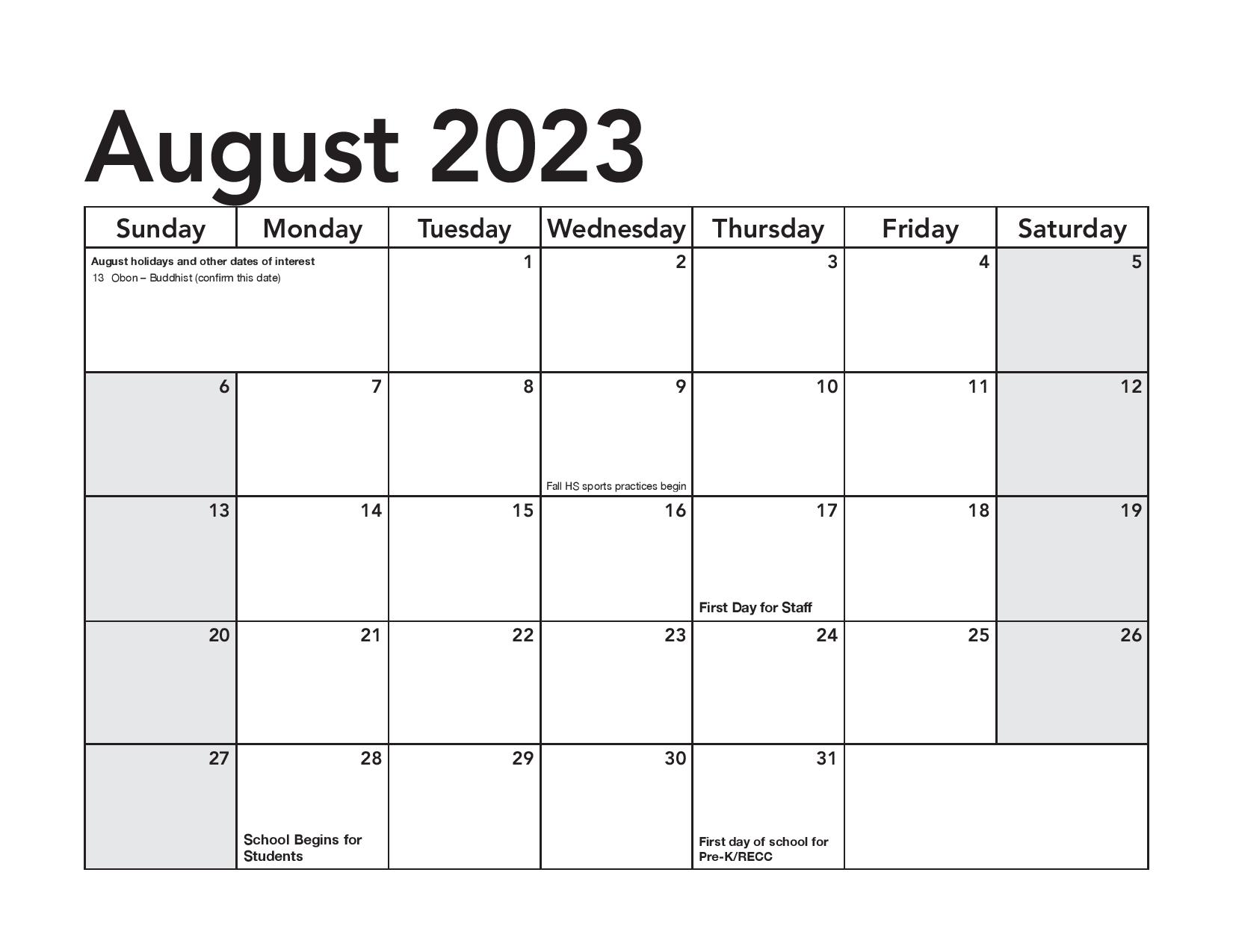 Howard County Public Schools Calendar 20232024 Holidays