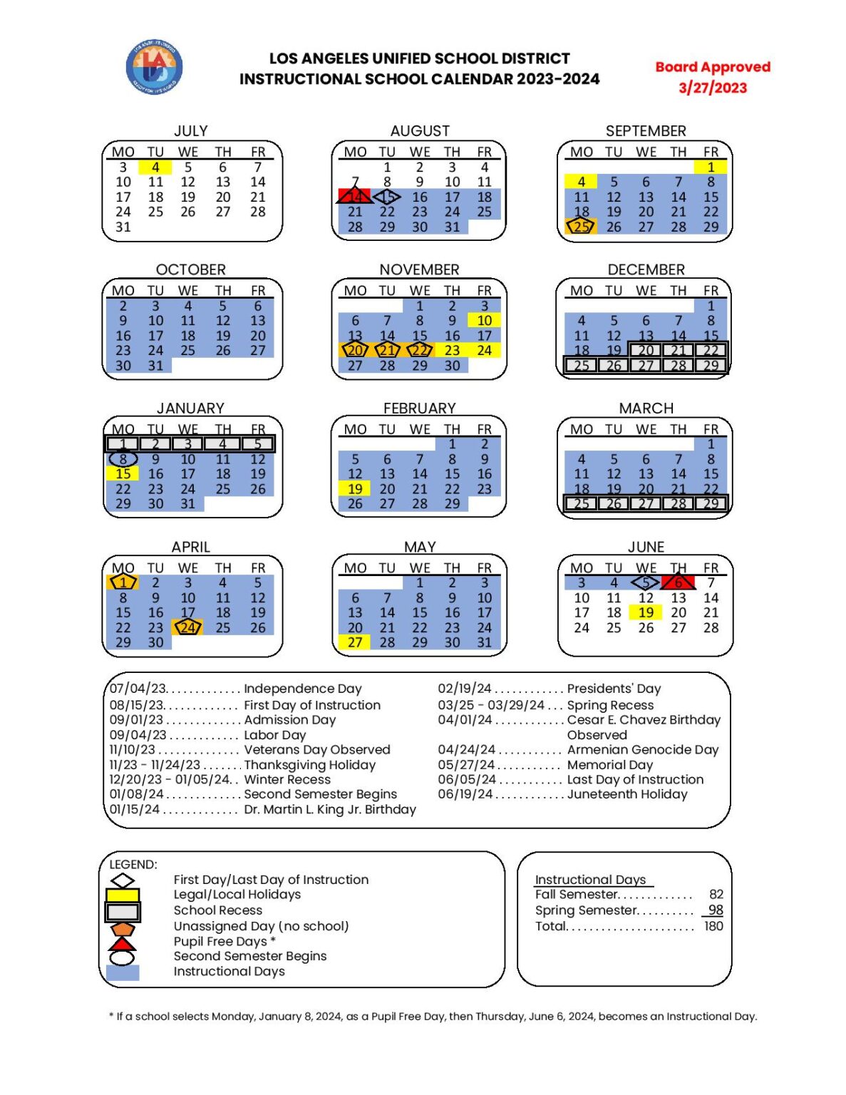 LAUSD Calendar 2025 PDF A Comprehensive Guide To The Los Angeles 