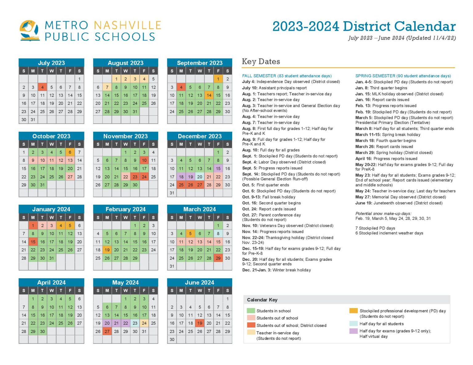 Mnps Calendar 202423 Pdf Amata Modesty