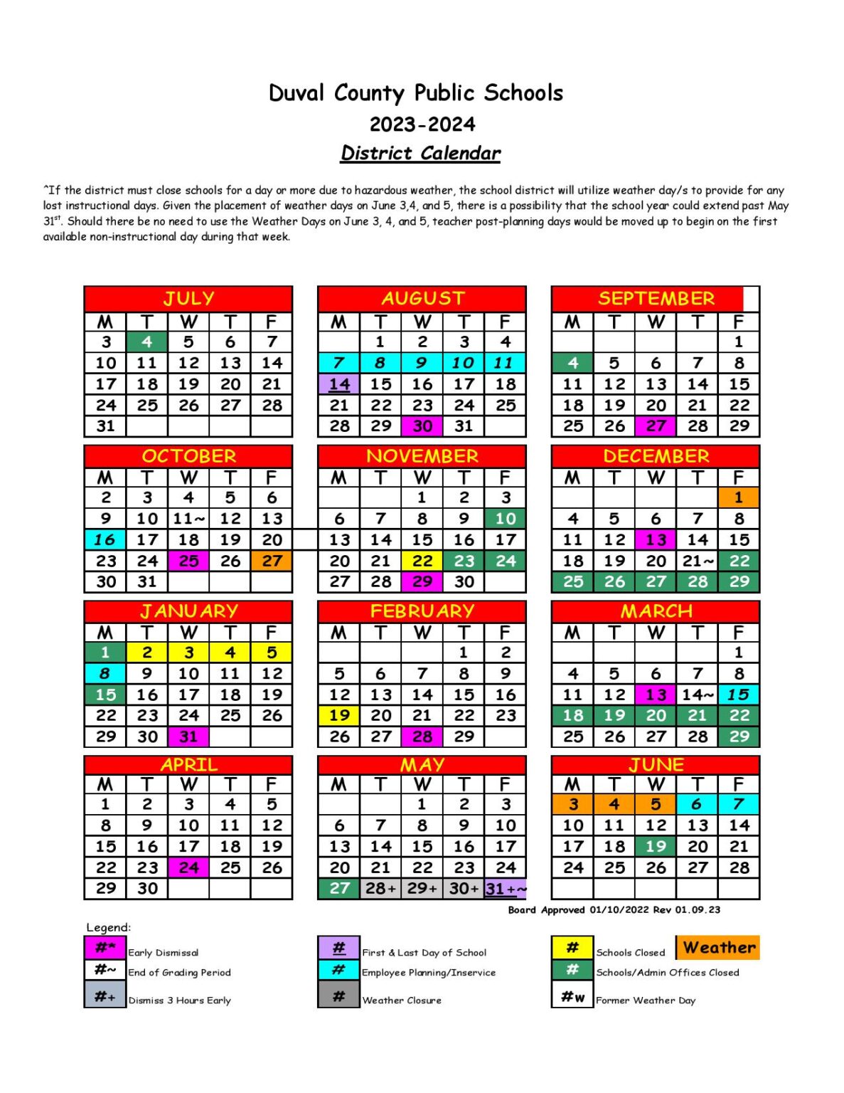 Duval County Public School Calendar 202425 Nelia