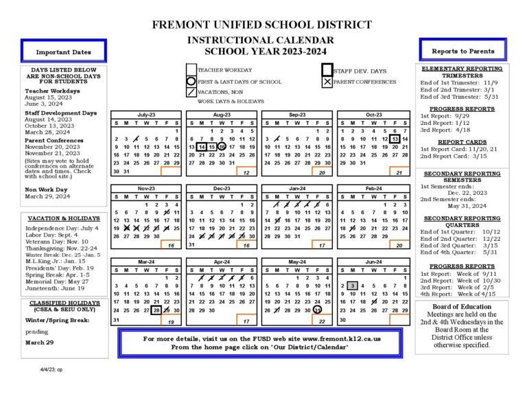 Palo Alto Unified 2025-26 Calendar