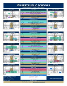 Gilbert Public Schools Calendar 2024 2025 (Holiday Breaks)