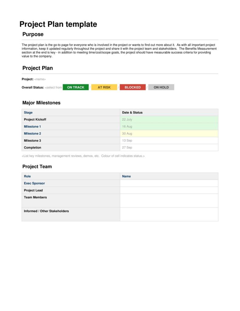 Project Planner Template