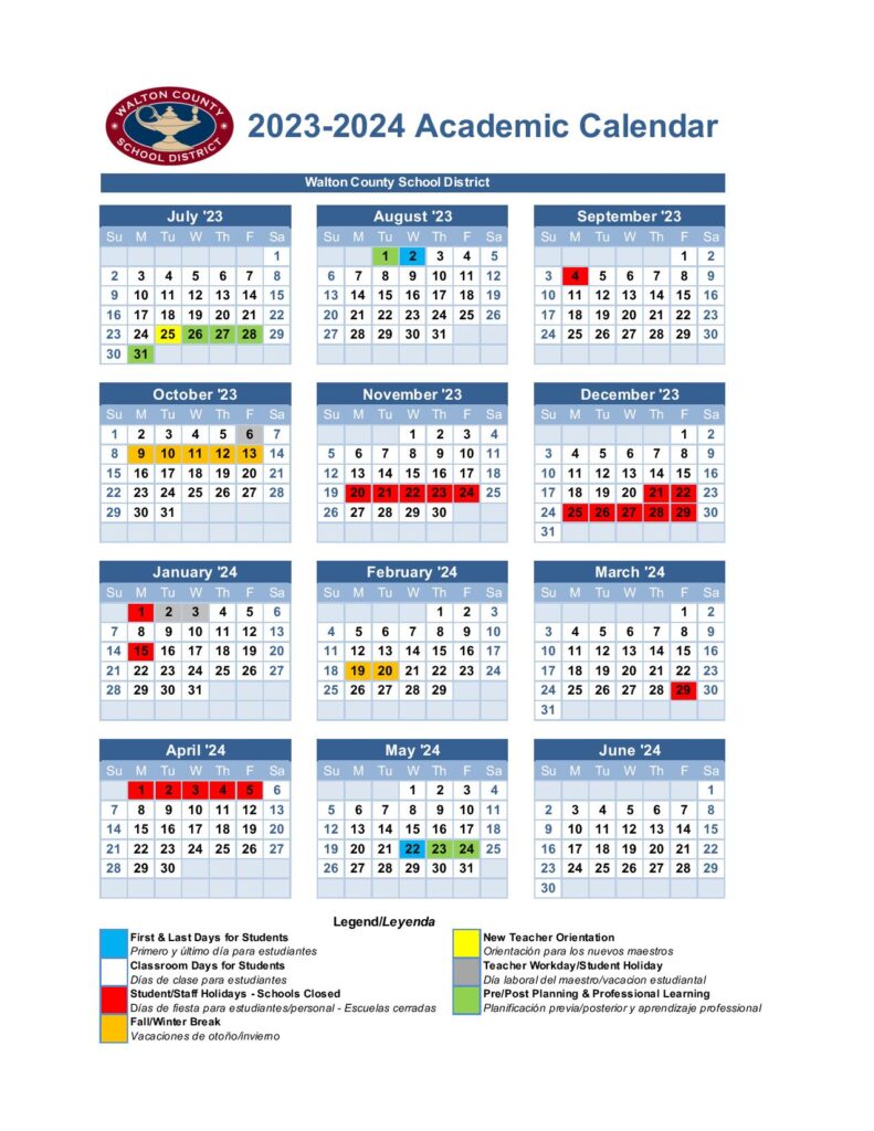 Walton County Schools Calendar