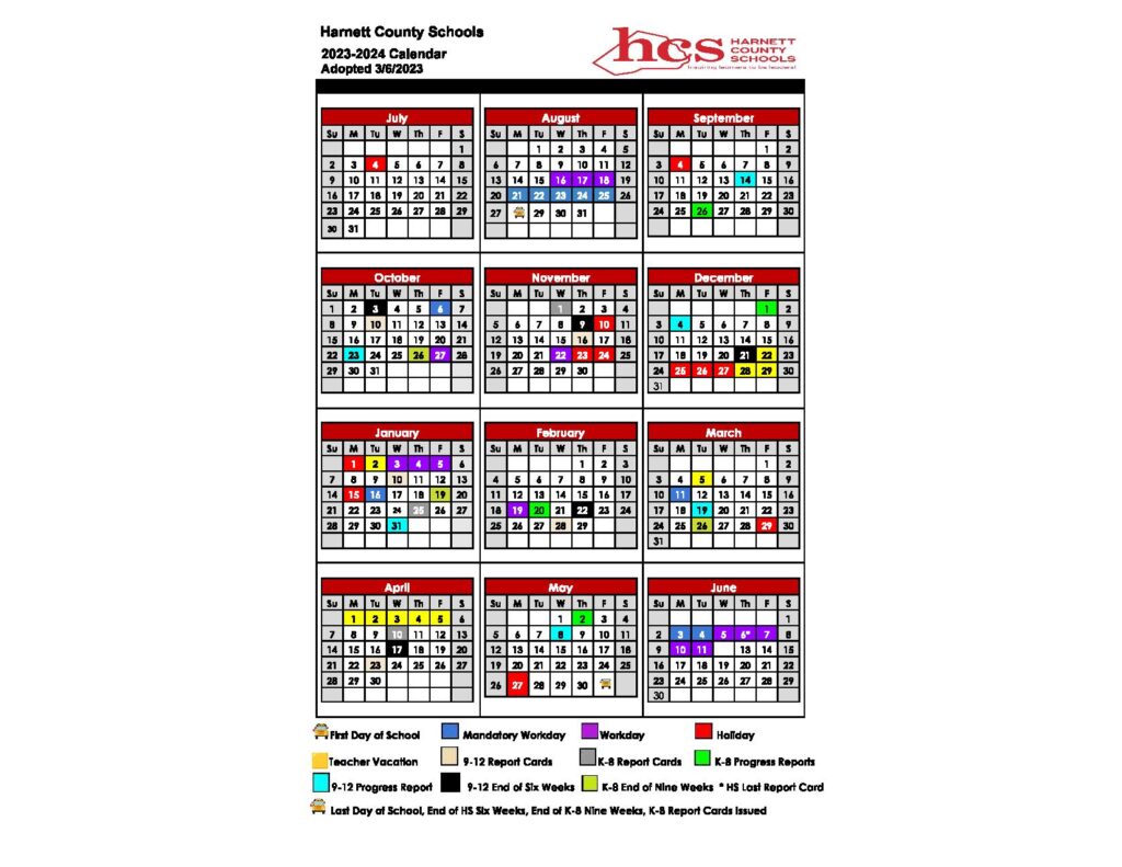 Harnett County Schools Calendar