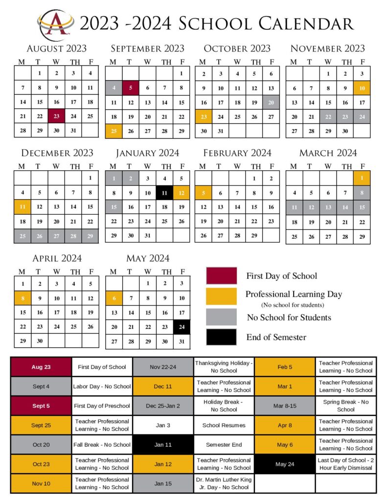 Ankeny Community School District Calendar