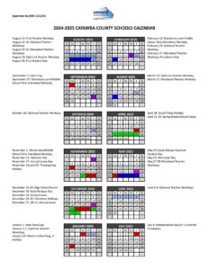 Catawba County Schools Calendar 2024 2025 (Holiday Breaks) Catawba County Schools Calendar 2024 2025 (Holiday Breaks)