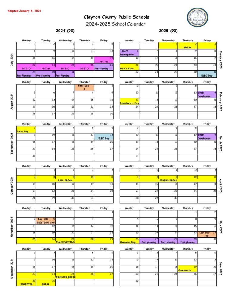 Clayton County Public Schools Calendar Holidays 20242025