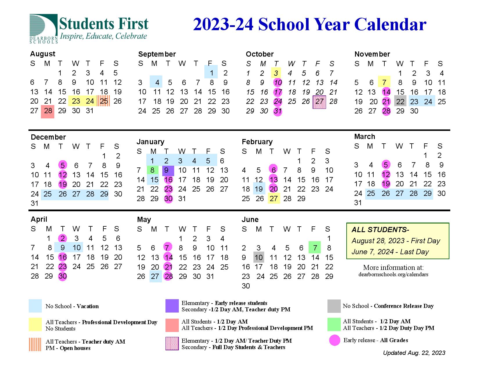 Dearborn Public Schools Calendar 2024 Holiday Dates Dearborn Public Schools Calendar 2024 Holiday Dates