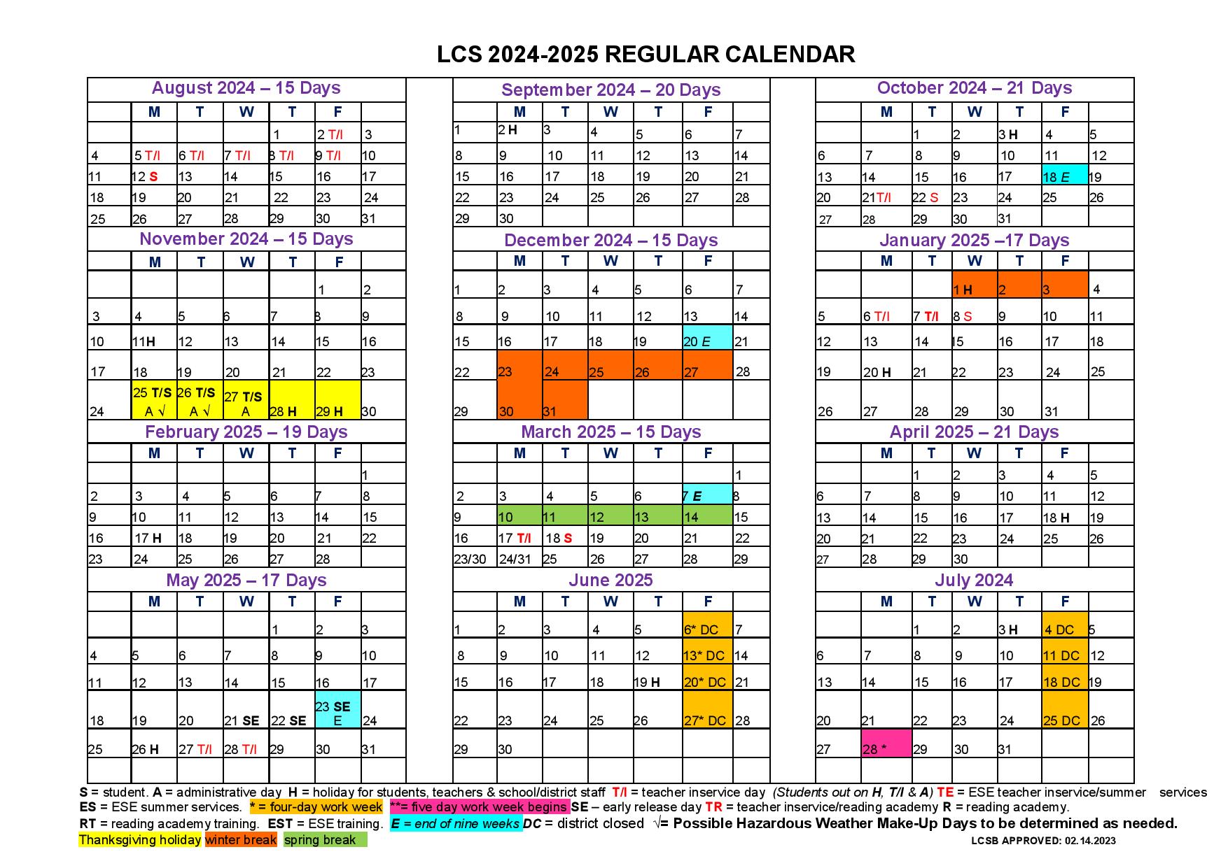 Leon County Schools Calendar Holidays 20242025