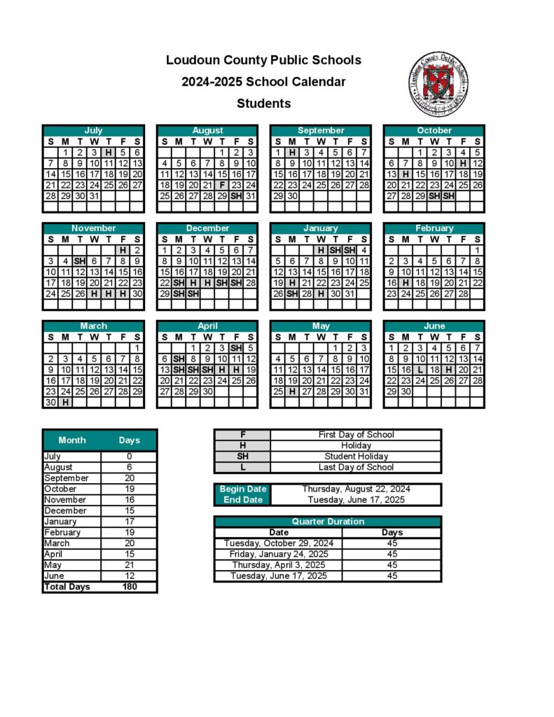 Loudoun County Public Schools Calendar