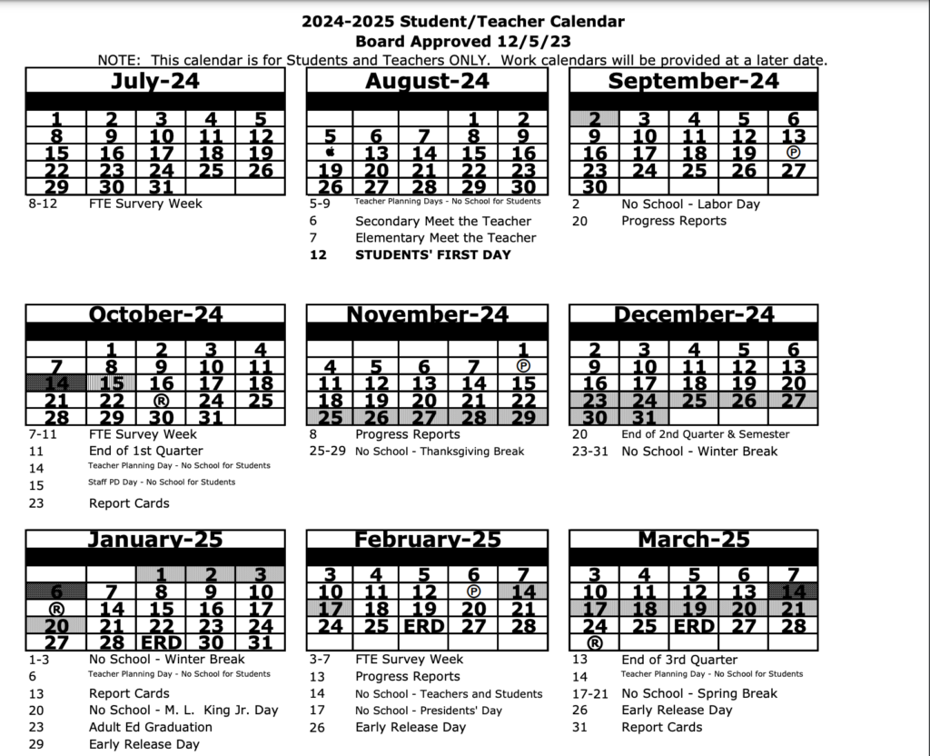 Pasco County Schools Calendar 20242025 (Holiday Dates)