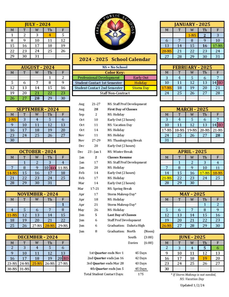 Fargo Public Schools Calendar