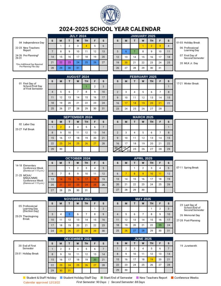 Marietta City Schools Calendar 20242025 Holiday Breaks