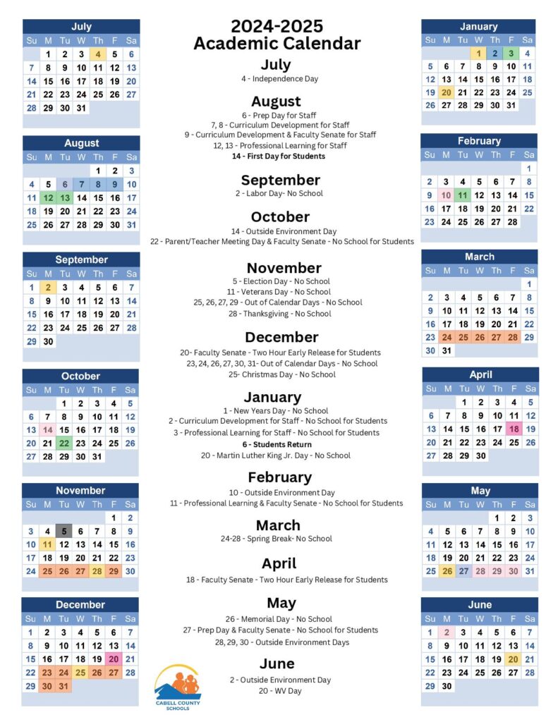 Cabell County Schools Calendar