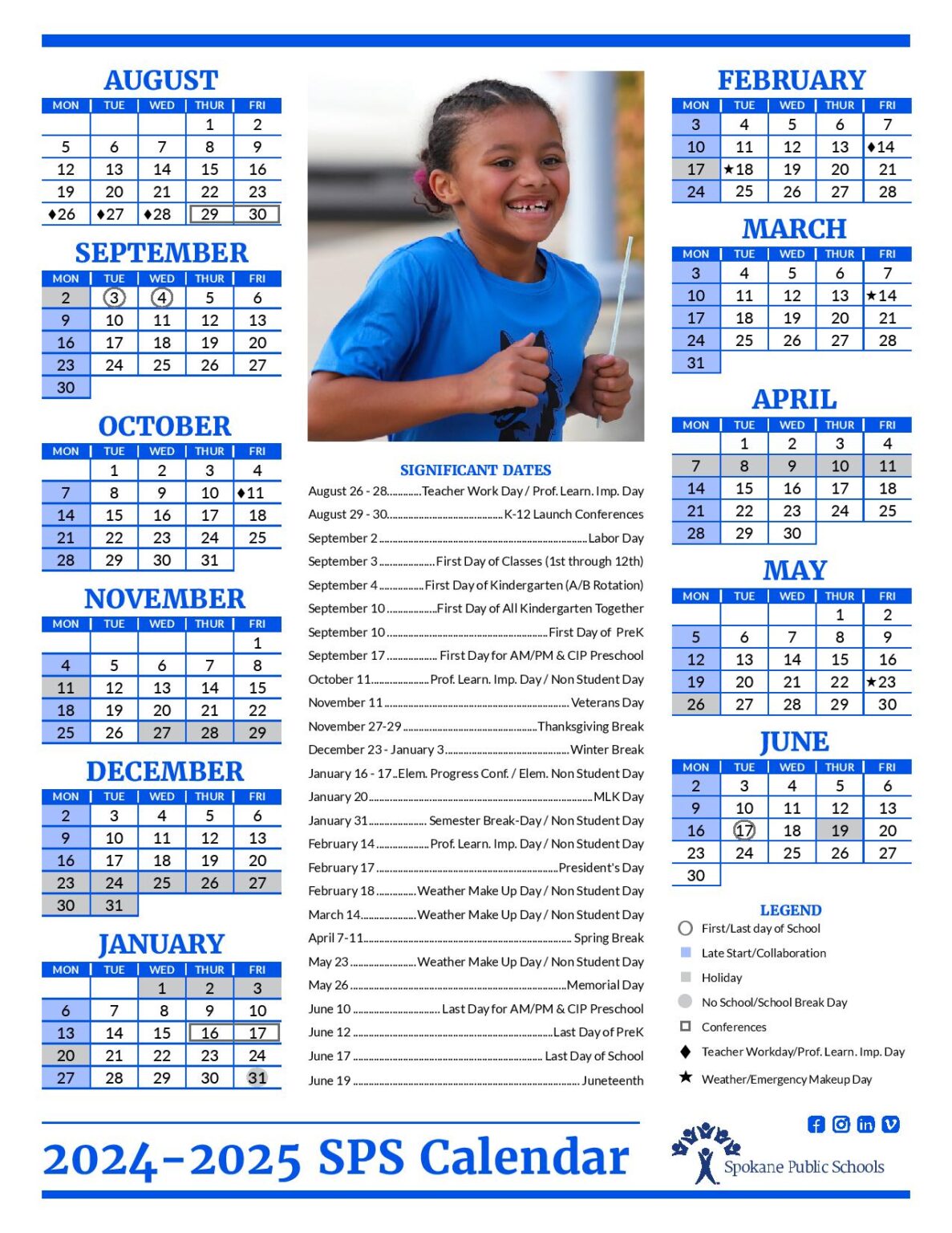 Spokane Public Schools Calendar 20242025 Holiday Dates