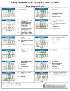 Burlingame School District Calendar 2024 2025 Download Now New