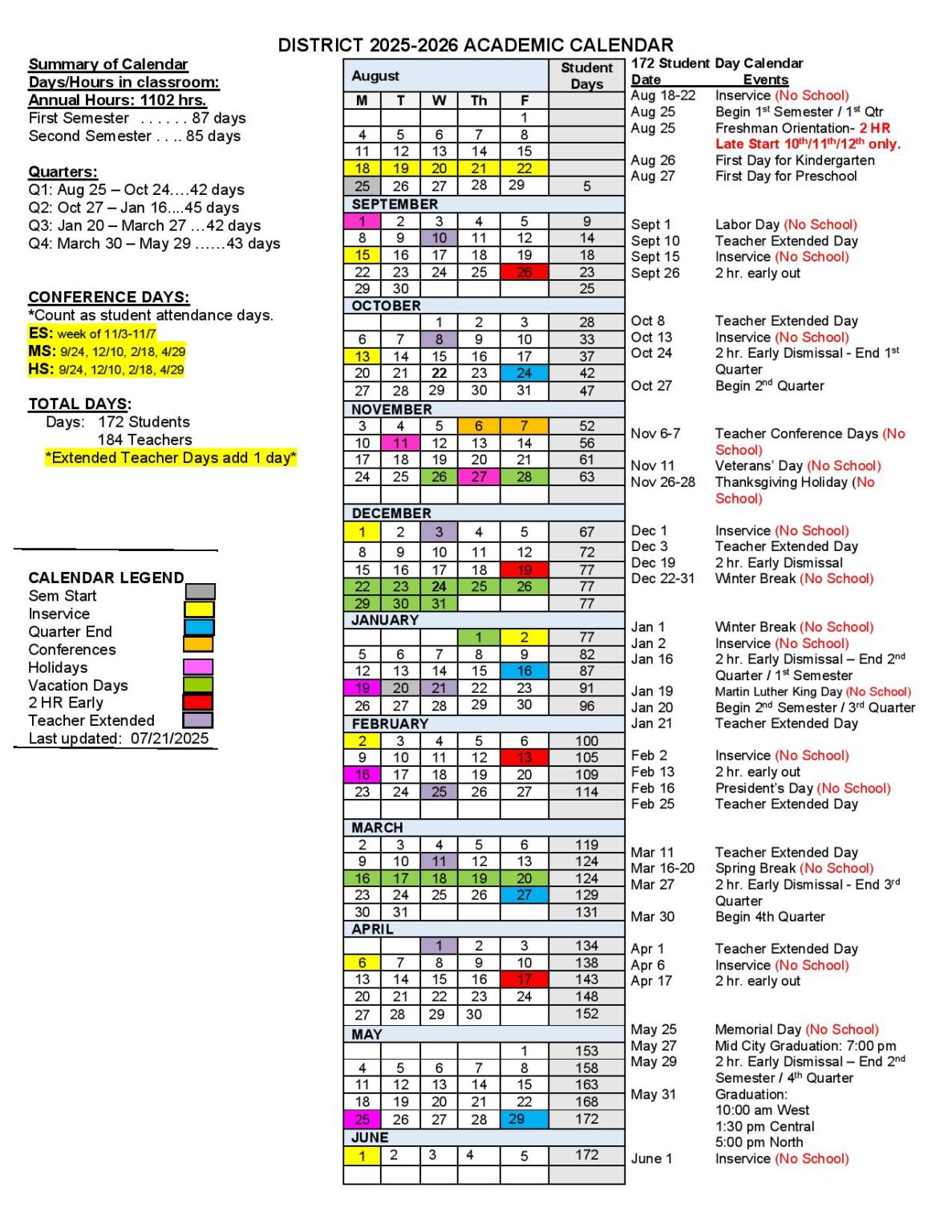 Davenport Community Schools Calendar 2025 2026 Holidays