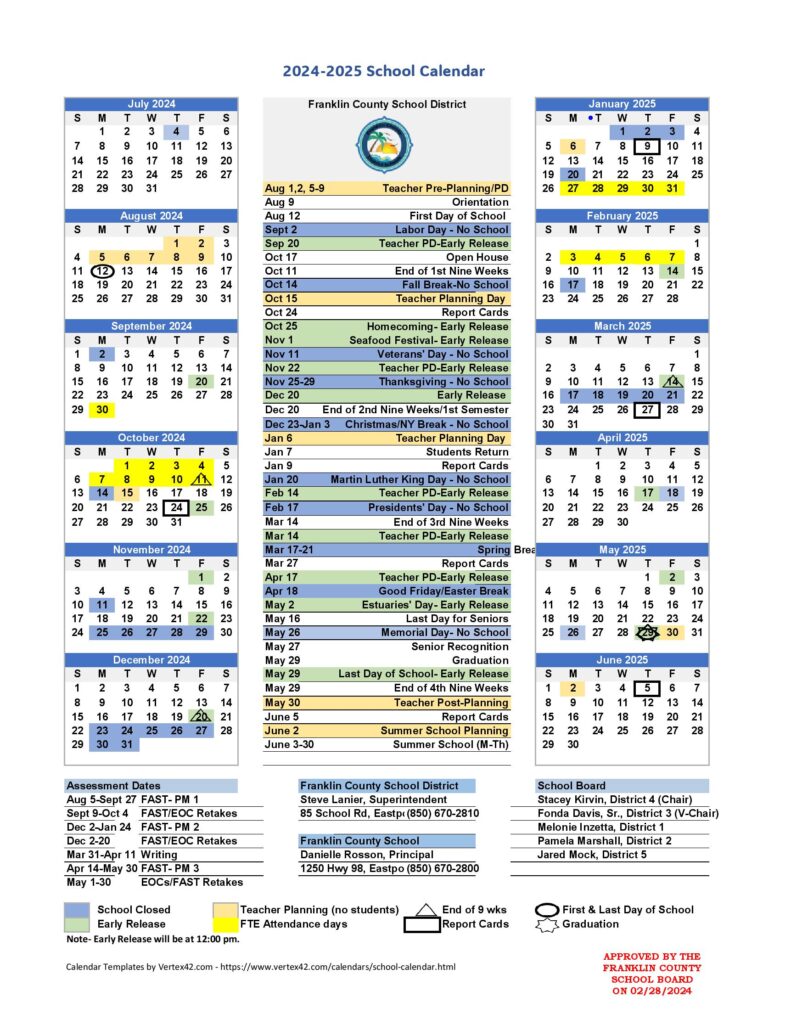 Franklin County Schools Calendar