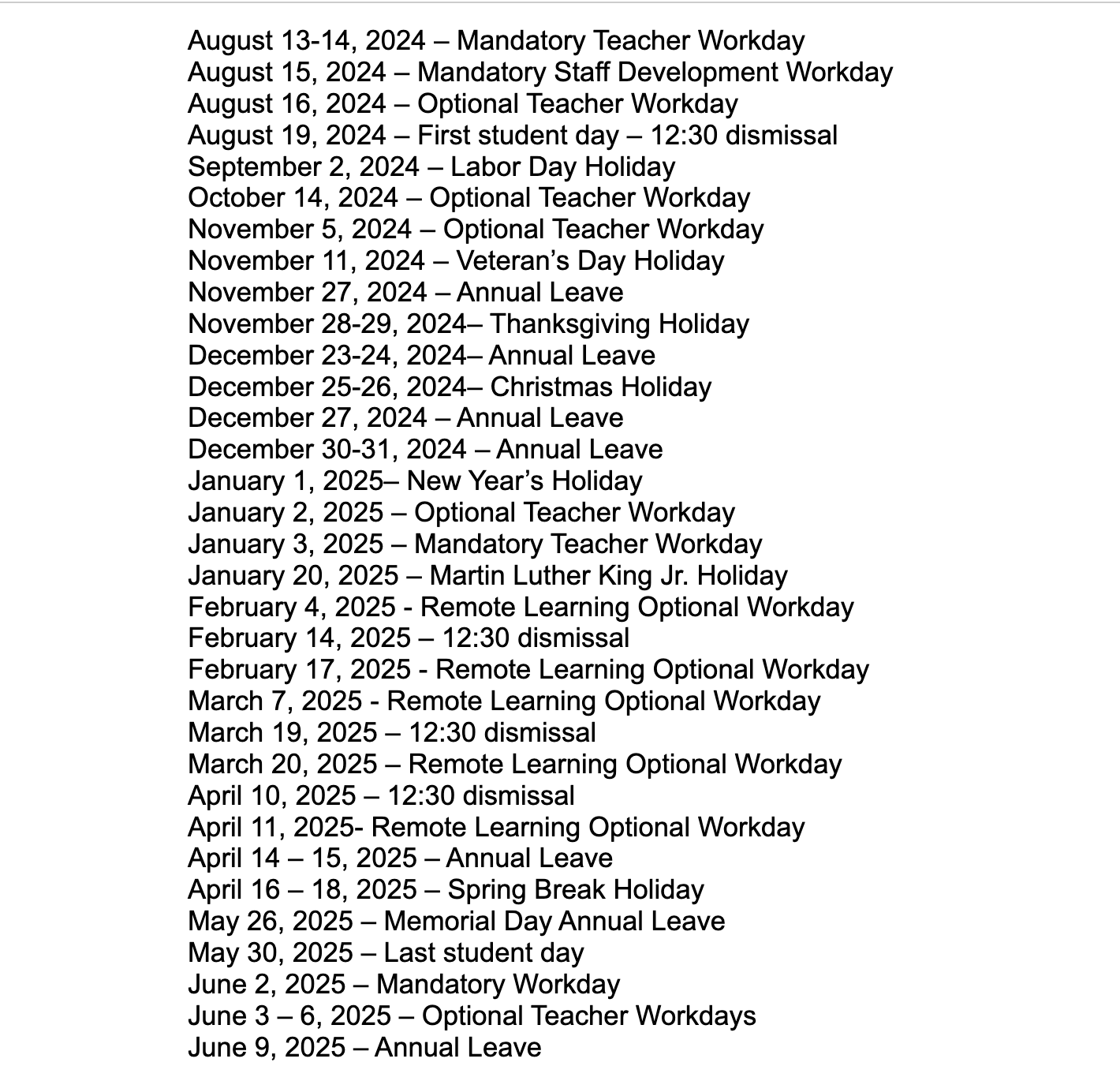 Haywood County Schools Calendar 2025 Holidays North Carolina New
