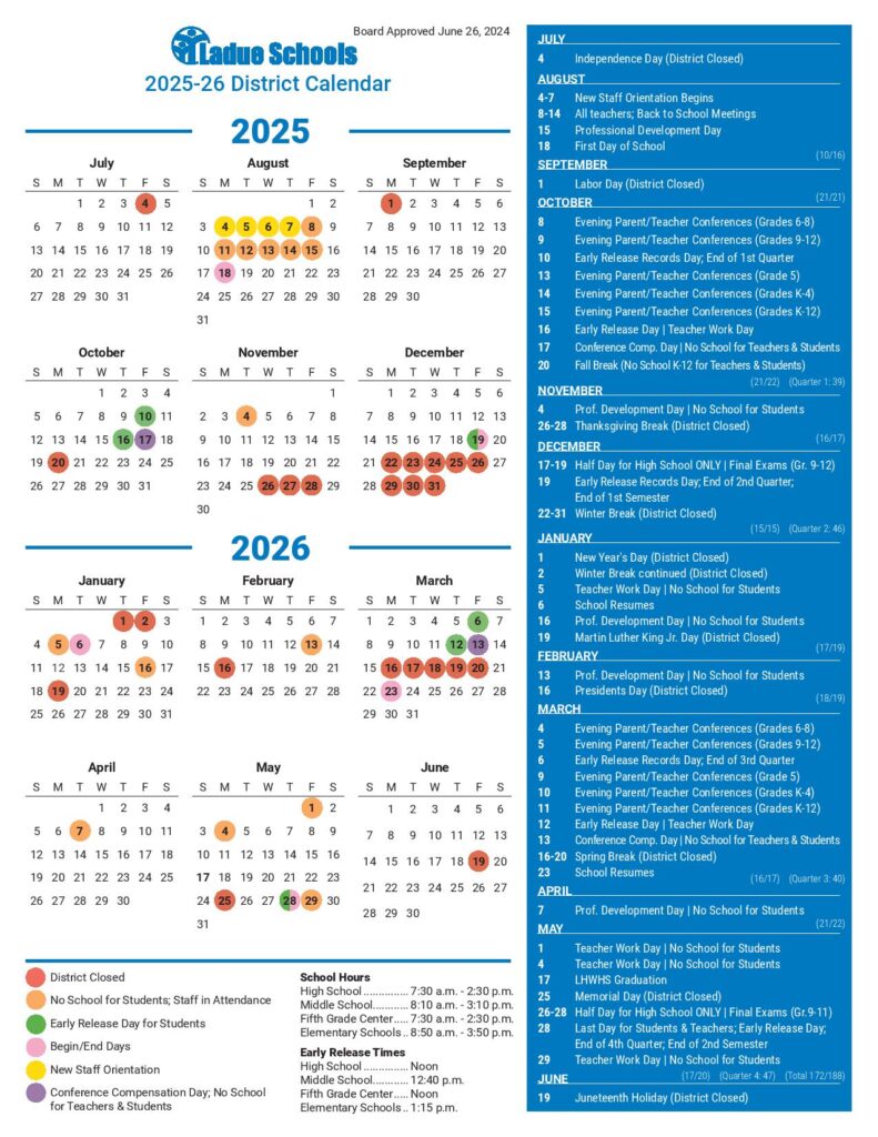 Ladue High School Calendar