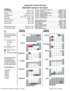 Jessamine County Schools Calendar 2025 2026 Download Now